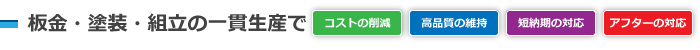 板金・塗装・組立の一貫生産